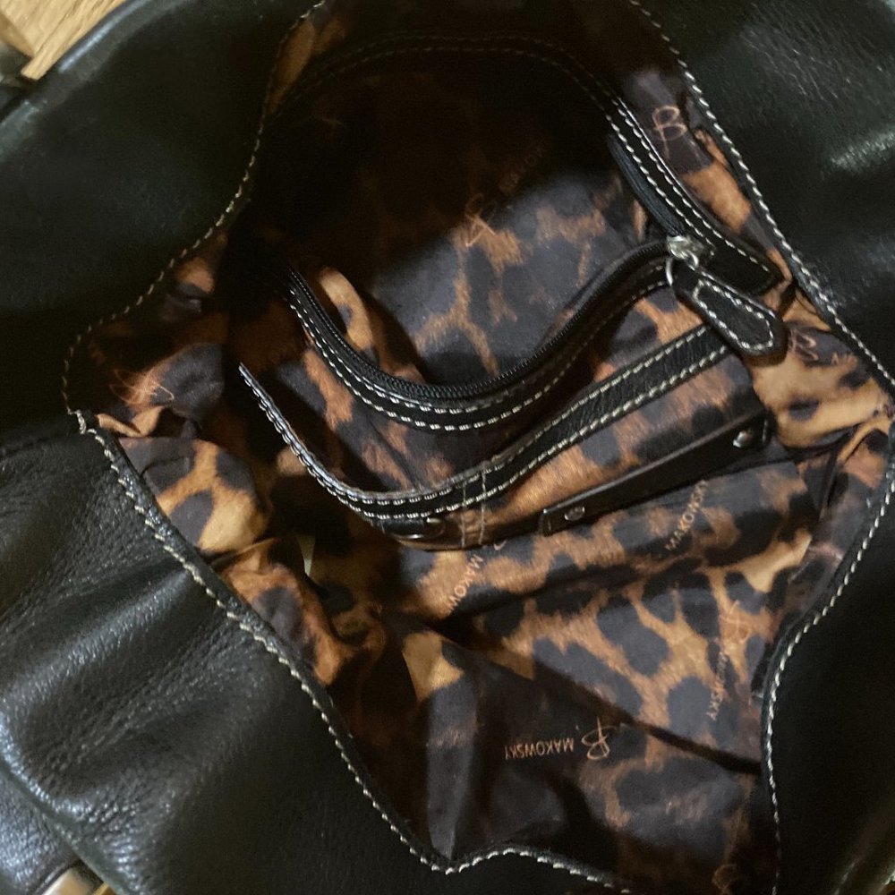 100% Genuine Leather by B. Makowsky Black Purse - Picture 12 of 16